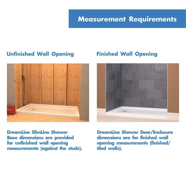 Details about   DreamLine DLT-1132480-88 SlimLine 32 x 48 Single Threshold Shower Base in Black 