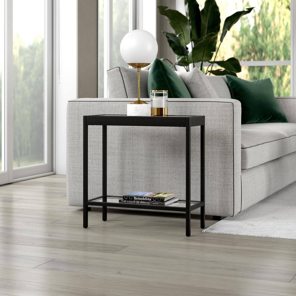 Alexis 24 in. Wide Blackened Bronze Rectangular Side Table - thumbnail 6