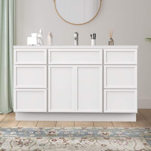 Vanity Art 54 in. W x 21 in. D x 32.5 in. H Bath Vanity Cabinet