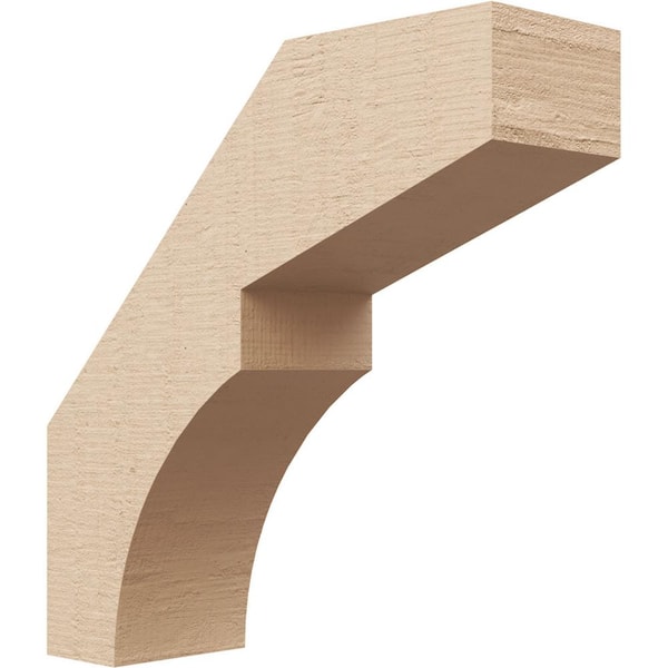 Ekena Millwork 3 in. x 10 in. x 10 in. Monterey Rough Cedar Woodgrain Timberthane Polyurethane Knee Brace, Primed