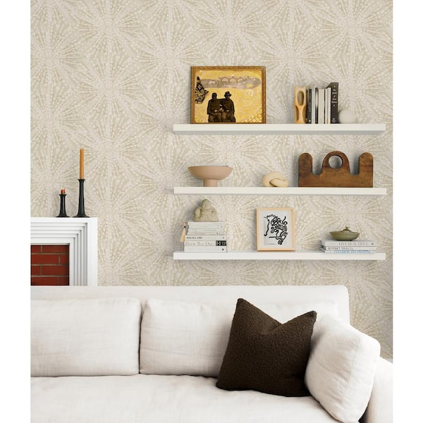 Soft Gold Sunburst Peel and Stick Wallpaper
