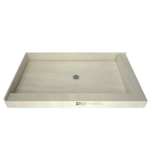 Tile Redi Redi Base 30 in. x 42 in. Double Threshold Shower Base with Center Drain and Polished Chrome Drain Plate