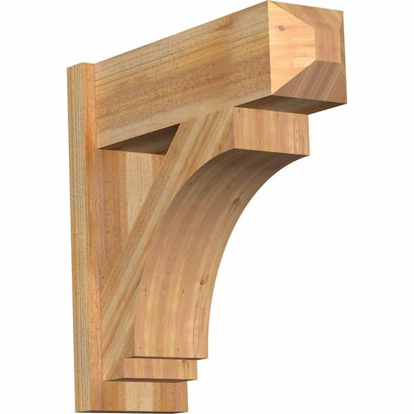 Ekena Millwork 8 in. x 24 in. x 24 in. Imperial Craftsman Rough Sawn Western Red Cedar Outlooker