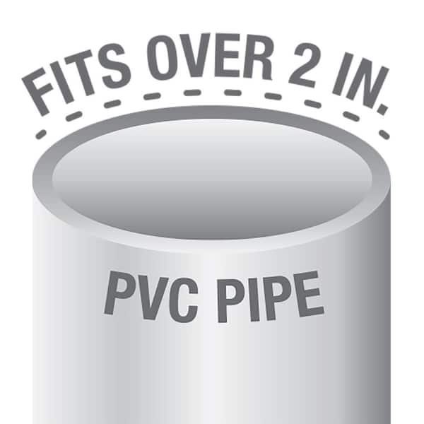 Round No-Caulk White PVC Shower Drain with 4-1/4 in. Round Snap-In Stainless Steel Drain Cover