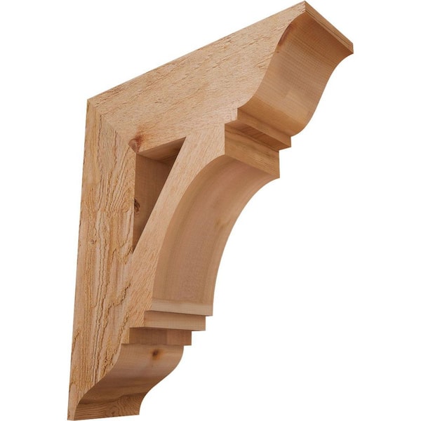Ekena Millwork 6 in. x 24 in. x 20 in. Western Red Cedar Imperial Traditional Rough Sawn Bracket