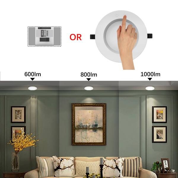 HALO HLBSL6 6 in. Adjustable CCT Canless IC Rated Dimmable Indoor  Integrated LED Recessed Light Kit (4-Pack) HLBSL6099FS35-4PK - The Home  Depot