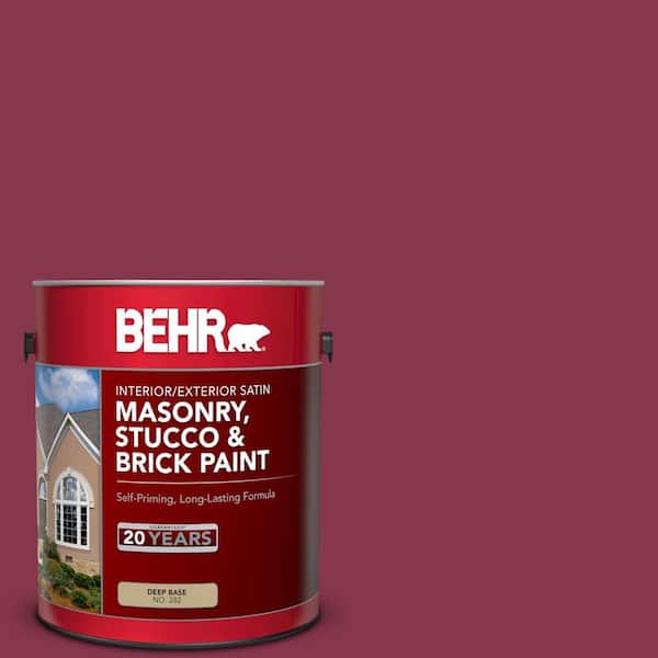BEHR 1 gal. #PPU1-12 Bolero Satin Interior/Exterior Masonry, Stucco and Brick Paint