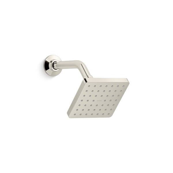 KOHLER Margaux 1-Spray Patterns 2.5 GPM 5.3125 in. Wall Mount Katalyst Fixed Shower Head in Vibrant Polished Nickel
