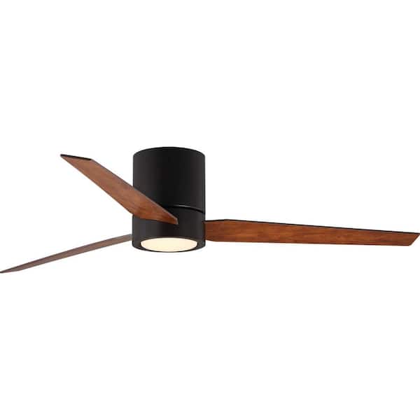 Progress Lighting Braden 56 in. Indoor Integrated LED Architectural Bronze Modern Ceiling Fan with Remote for Living Room and Bedroom