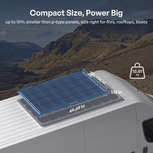 Renogy 200-Watt 24 Volt N-Type Shadow Flux Anti-Shading Solar