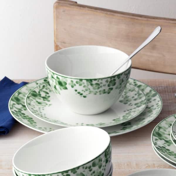 Noritake Bloomington Road (White and Green) Porcelain 12-Piece