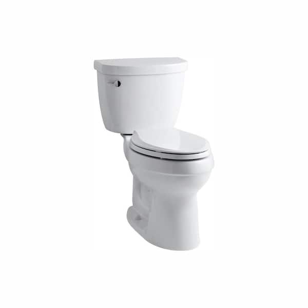 KOHLER Cimarron Comfort Height the Complete Solution 2-Piece 1.28 GPF Single Flush Elongated Toilet in White, Seat Included