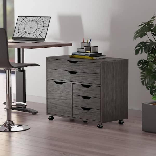 Winsome Wood Halifax Charcoal 26.3 in. Mobile Multi Office Storage Winsome Wood Halifax Charcoal 26.3 in. Mobile Multi Office Storage