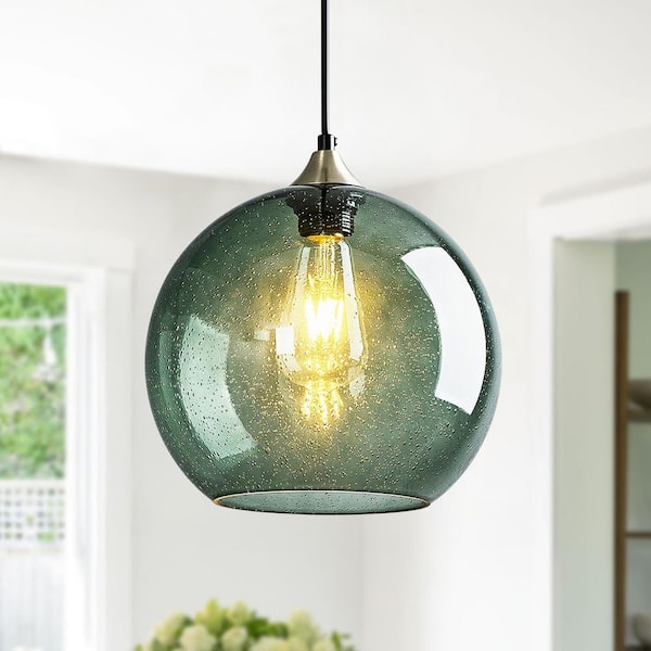 ZHLWIN Home Lighting ‎60-Watts 1 Light 9.84 in. Grey Green Glass