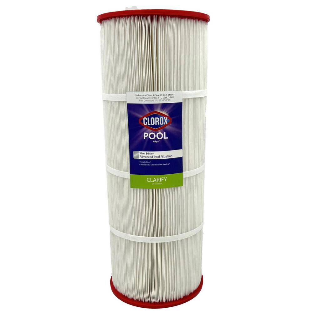 Clorox Silver Edition 10 In Dia Advanced Pool Filter Cartridge Clorox silver edition 10 in dia advanced pool filter cartridge