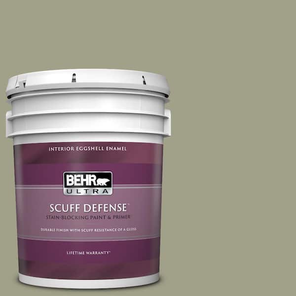 BEHR ULTRA 5 gal. #BXC-82 Potting Moss Extra Durable Eggshell Enamel Interior Paint & Primer