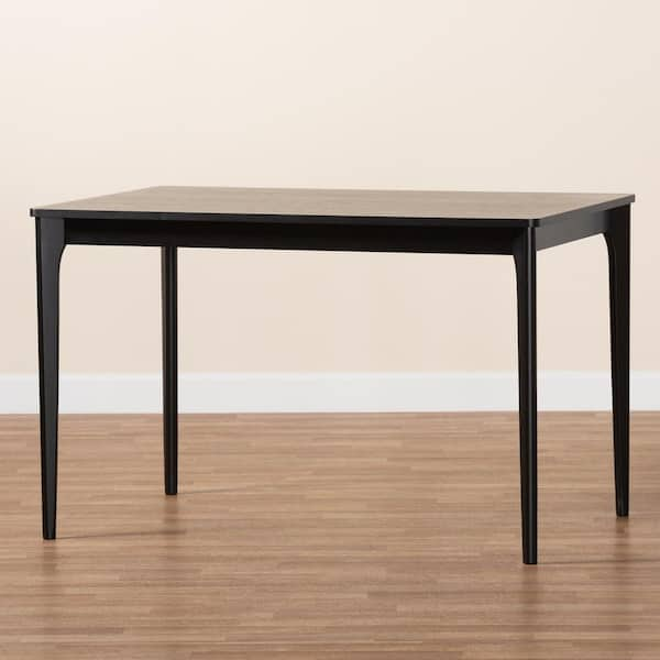 Baxton Studio Sherwin Black Wood 4 Legs Dining Table Seats 4 234