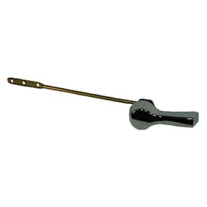 Universal Heavy Duty Toilet Tank Lever for Front Left Mount with 8 in. Brass Arm and Metal Handle in Chrome Plated
