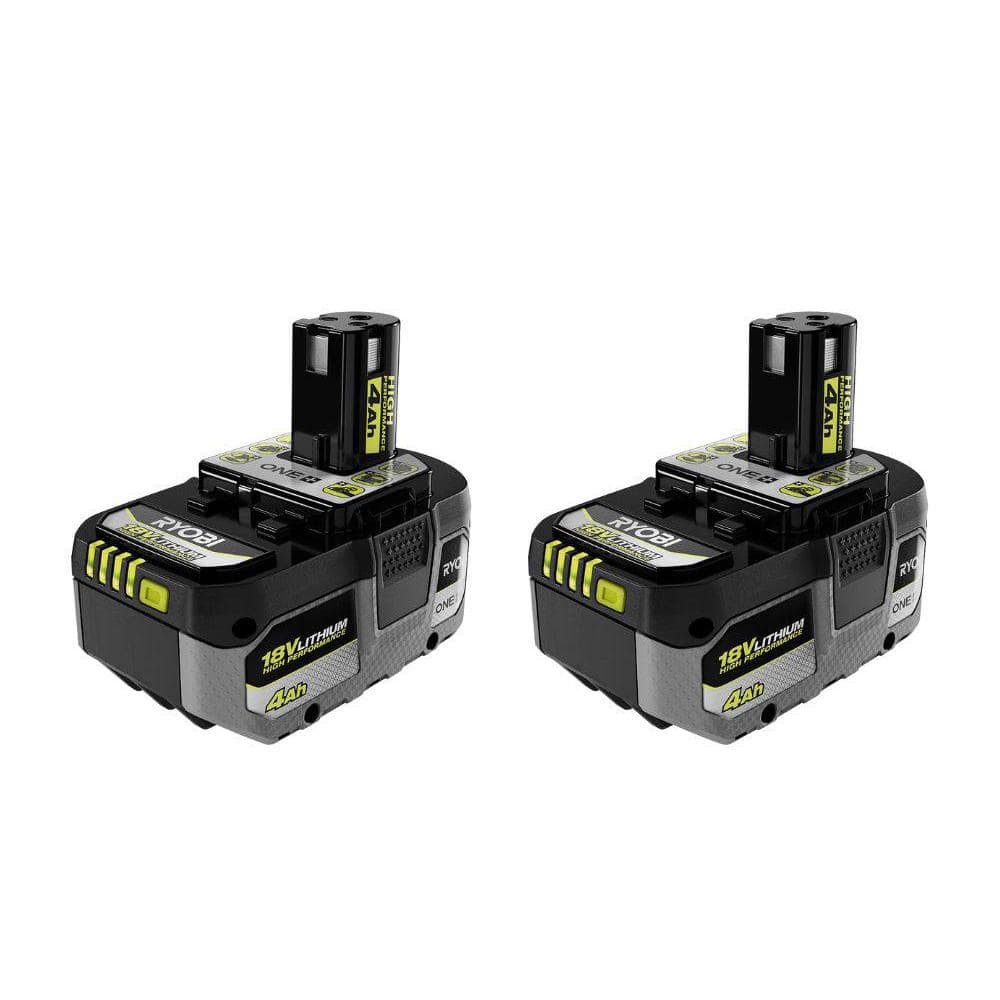 RYOBI ONE+ 18V HIGH PERFORMANCE Lithium-Ion 4.0 Ah Battery (2-Pack) (PBP2004)