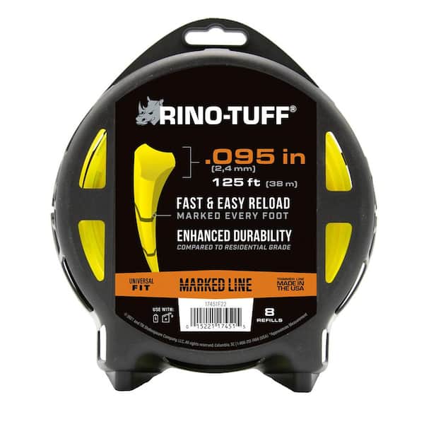 Rino-Tuff Pro Universal Fit .095 Professional Marked Trimmer Line 125 Feet Spool