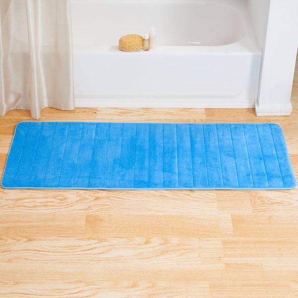 Bath Rug Runner for Bathroom 59x 20 Extra Large Navy Blue Striped Bath  Mat Runner Slid Resistant Oversize Non-Slip Bathroom Rugs Shag Area Rug