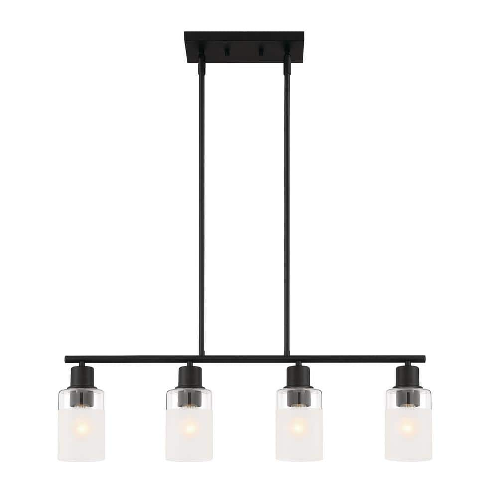 Designers Fountain Cedar Lane 4 Light Matte Black Island Pendant  D236M-IS-MB