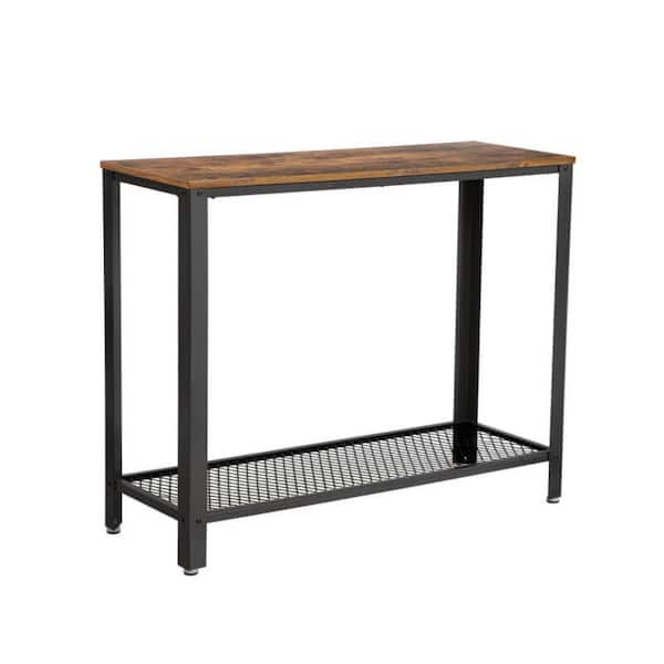 wood and wire console table