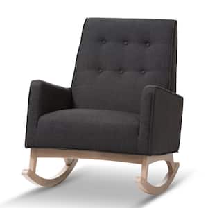 Marlena Dark Gray Fabric Rocking Chair