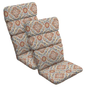 20 in. x 45.5 in. Outdoor Adirondack Cushion in Global Vintage Medallion (2-Pack)