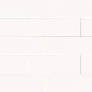 Winter Rectangle 8 in. x 24 in. Blanco Ceramic Wall Tile (12.56 sq. ft./Case)