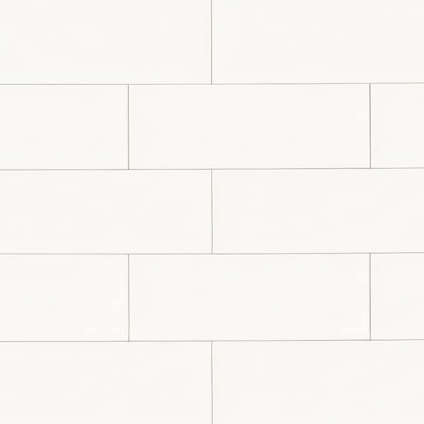 Winter Rectangle 8 in. x 24 in. Blanco Ceramic Wall Tile (12.56 sq. ft./Case)