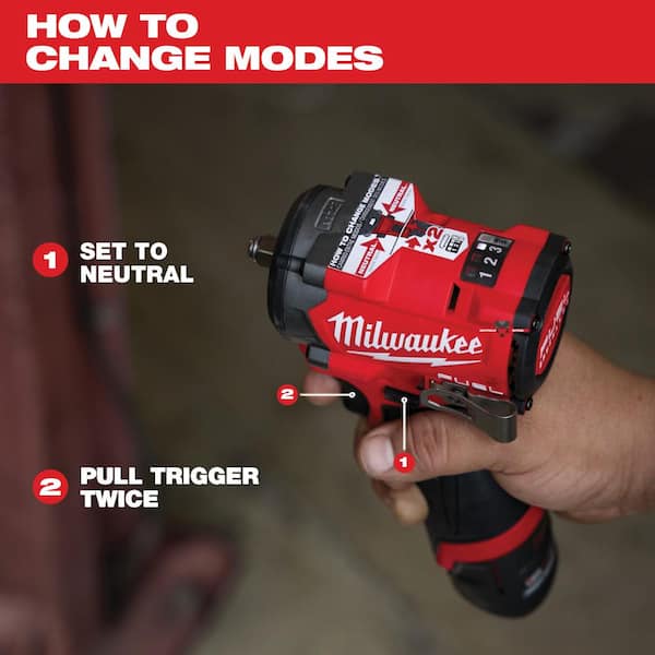 Milwaukee M12 FUEL 12V Li-Ion Brushless Cordless Stubby 3/8 Milwaukee M12 FUEL 12V Li-Ion Brushless Cordless Stubby 3/8
