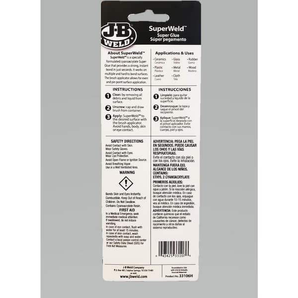 0.18 oz. SuperWeld Light Activated Glue 33301SRP-6 - The Home Depot