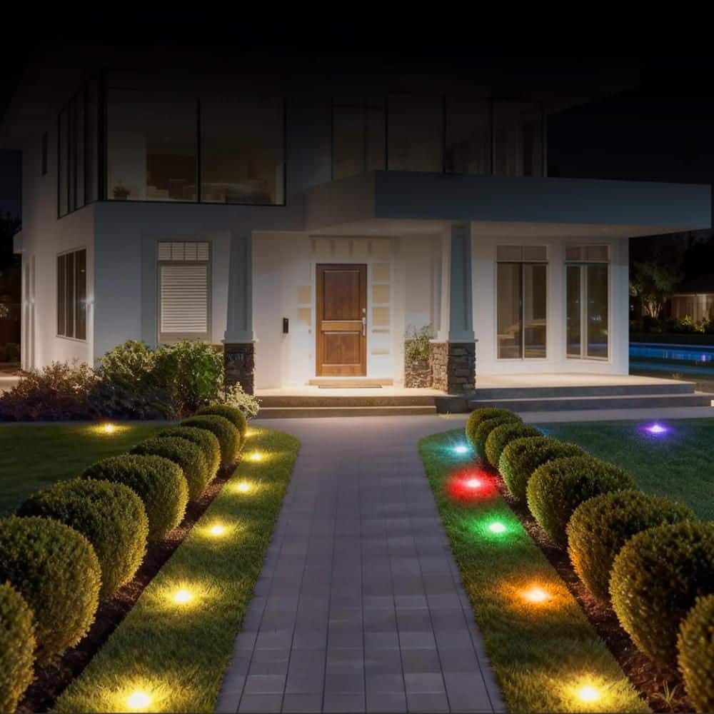100 ft. Black Smart RGB Wired LED Outdoor Pathway Lights with IP67