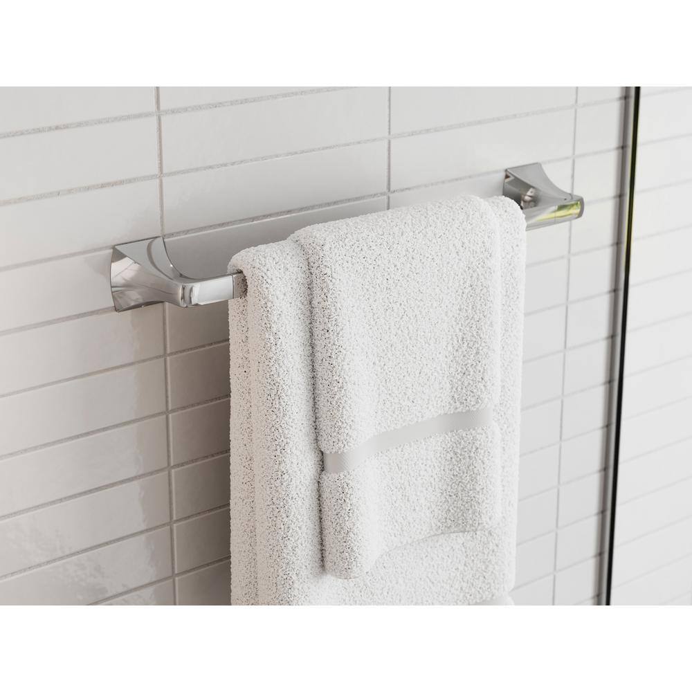 Polished Chrome 18-Inch Double Wall-Mounted Towel Bar
