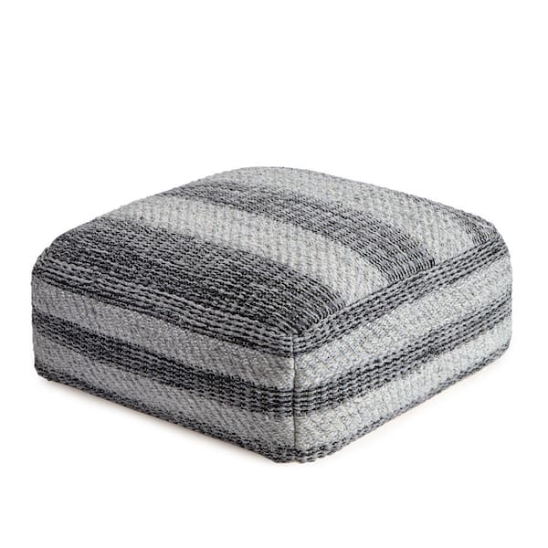 Anji Mountain Honolua 34 in. x 34 in. x 16 in. Gray Ottoman