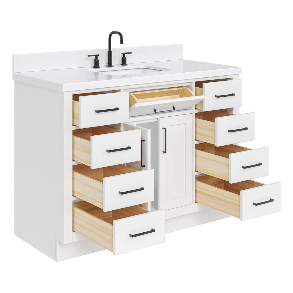 Hepburn 48" White Freestanding Single Basin Vanity Set