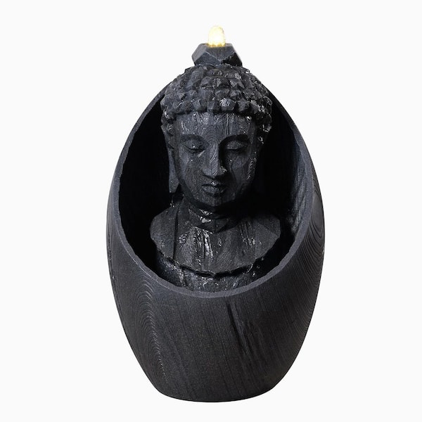 HI-LINE GIFT LTD 22 in. H Buddha Head Water Cascade Fountain W/LEDs