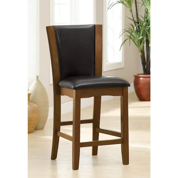 William's Home Furnishing Manhattan III Dark Cherry and Brown Contemporary Style Counter Height Chair