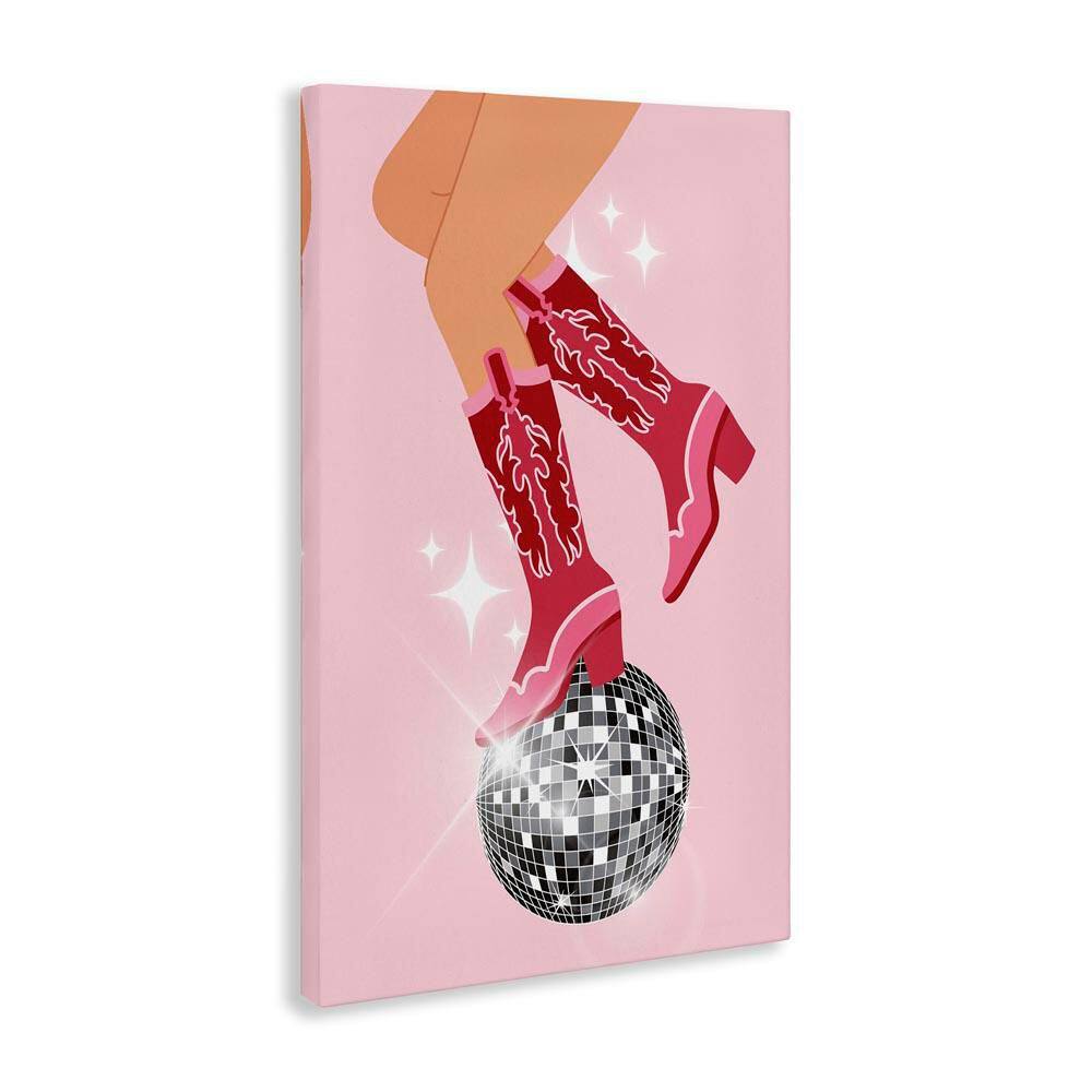 Balancing Disco Cowgirl by LSR Design Studio Unframed People Graphic Art Print 36 in. x 24 in. price history on PriceWatchPro