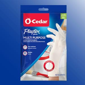 Playtex 1-Size Fits Most White Latex Multi-Purpose Gloves (10-Pairs)(4-Pack)