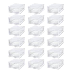 16 Qt. Single Box Modular Stacking Storage Drawer Container (18-Pack)