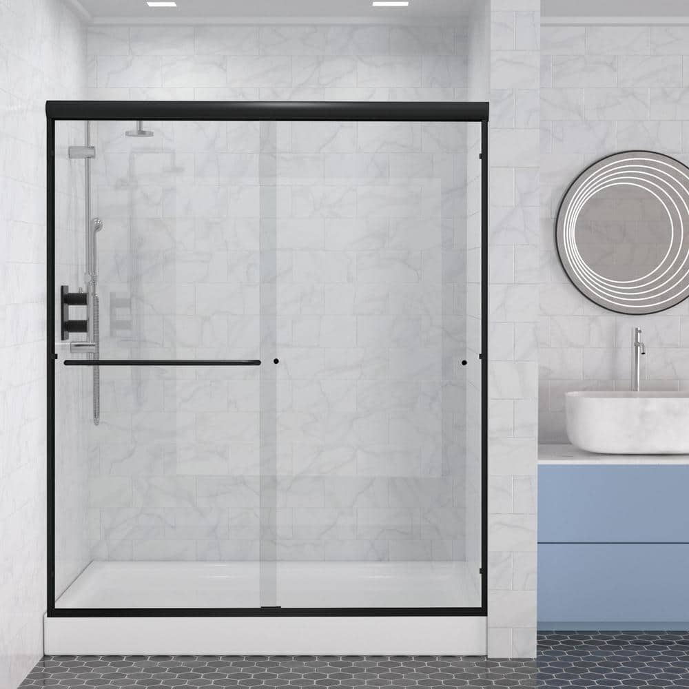 Maincraft 60 in. W x 70 in. H Double Sliding Framed Shower Door ...