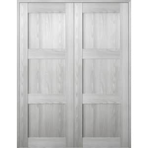 Vona 07 2RN 48 in. x 80 in. Both Active Ribeira Ash Wood Composite Double Prehung Interior Door