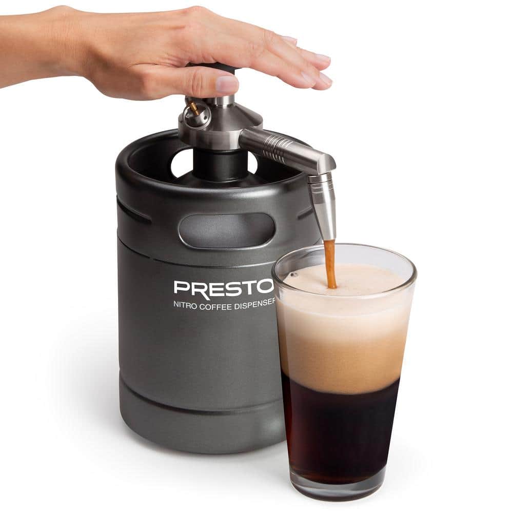 Presto Black Stainless Steel Nitro Cold Brew Coffee Dispenser