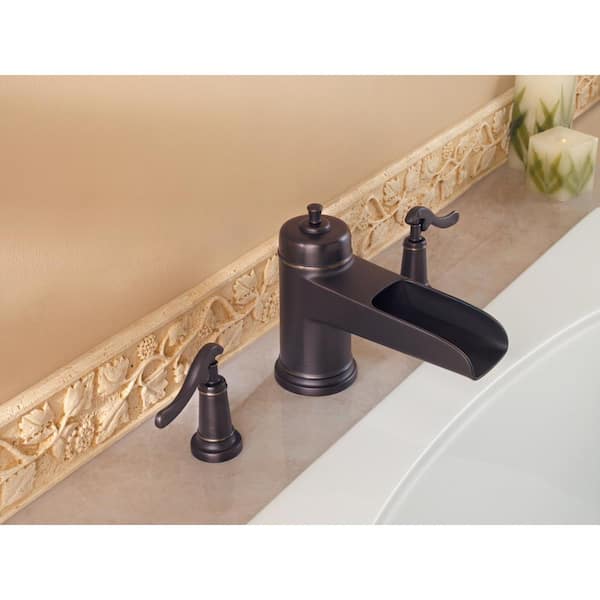 Ashfield 2-Handle Deck Mount Roman Tub Faucet Trim Kit in Rustic Bronze (Valve and Handles Not Included)