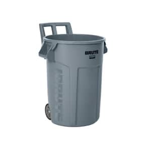 Brute 32 Gal. Grey Round Vented Wheeled Trash Can