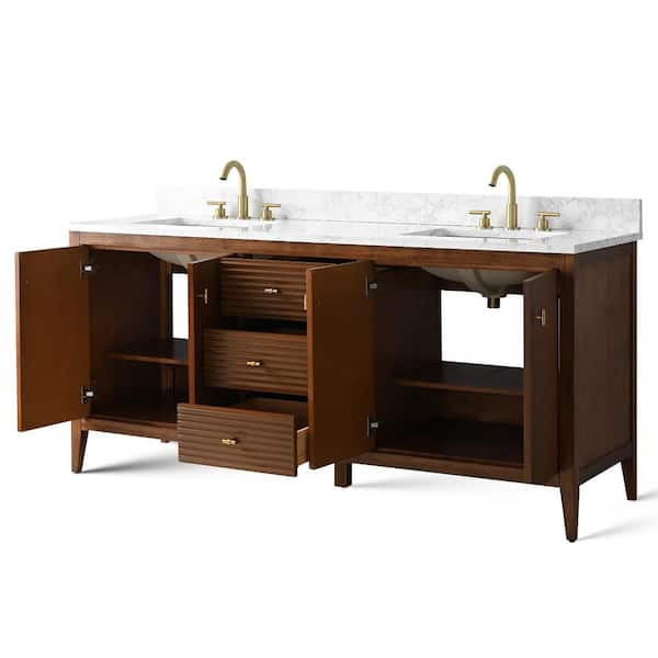 Vanity Art 72 in. W x 22 in D x 38 in. H Double Sink Bathroom