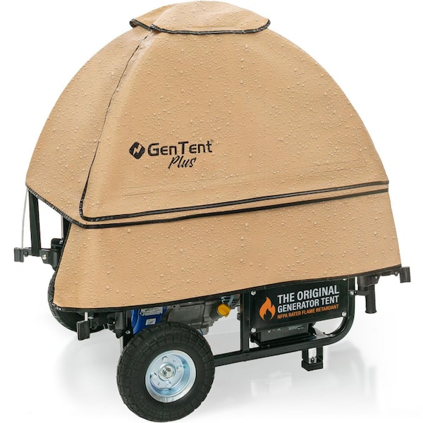 GenTent Generator Running Cover - Universal Kit (Plus, Tan) - for Open Frame Portable Generators