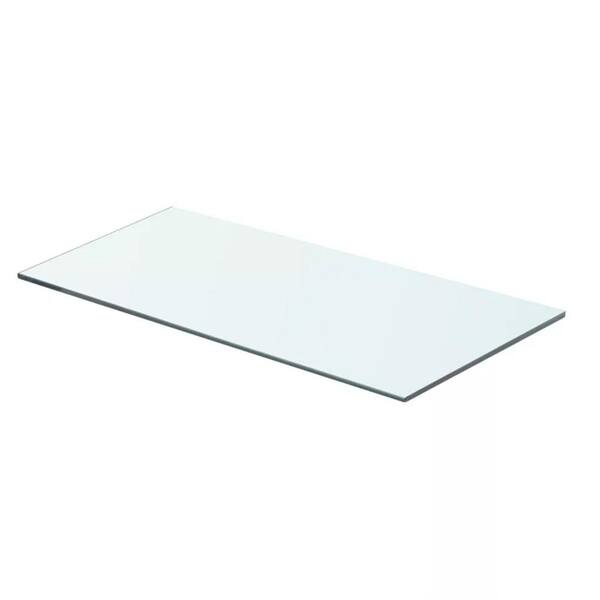 Cubilan 23.6 in. x 9.8 in. x 0.3 in. Clear Tempered Glass Wall Shelf Panel